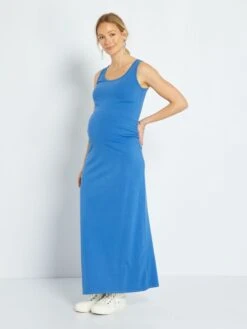 Vestido Premamá Largo - AZUL