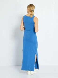 Vestido Premamá Largo - AZUL -Zalaris Tienda vestido premama largo azul zr548 6 frb3