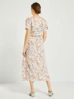 Vestido Premamá Largo Y Estampado - BLANCO -Zalaris Tienda vestido premama largo y estampado blanco aej55 1 frb3