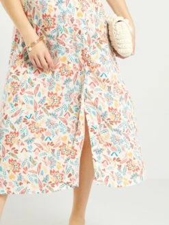 Vestido Premamá Largo Y Estampado - BLANCO -Zalaris Tienda vestido premama largo y estampado blanco aej55 1 frb4