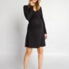 Vestido Premamá Midi De Punto - Negro -Zalaris Tienda vestido premama midi de punto negro ajt60 1 frb1