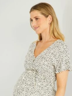 Vestido Premamá Recto Liso - BLANCO -Zalaris Tienda vestido premama recto liso blanco aej52 1 frb4