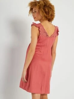 Vestido Premamá - Rojo Polvo -Zalaris Tienda vestido premama rojo polvo zn944 4 frb4