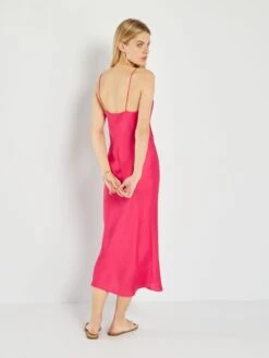 Vestido Satinado - Rosa -Zalaris Tienda vestido satinado rosa aup18 3 frb3