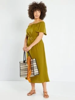 Vestido Satinado - VERDE