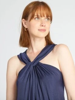 Vestido Sin Mangas - AZUL -Zalaris Tienda vestido sin mangas azul atn99 1 frb4