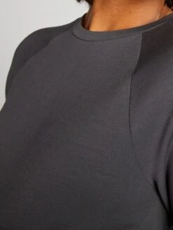 Vestido Tipo Camiseta De Tejido Suave - Gris Oscuro -Zalaris Tienda vestido tipo camiseta de tejido suave gris oscuro aju16 2 frb5