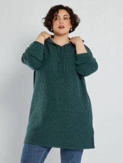 Vestido Tipo Jersey Con Capucha - VERDE -Zalaris Tienda vestido tipo jersey con capucha verde aeq71 1 frb4