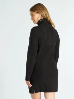 Vestido Tipo Jersey Con Cuello De Cremallera - Negro 9 Vestido Tipo Jersey Con Cuello De Cremallera - Negro -Zalaris Tienda vestido tipo jersey con cuello de cremallera negro ajt44 2 frb4