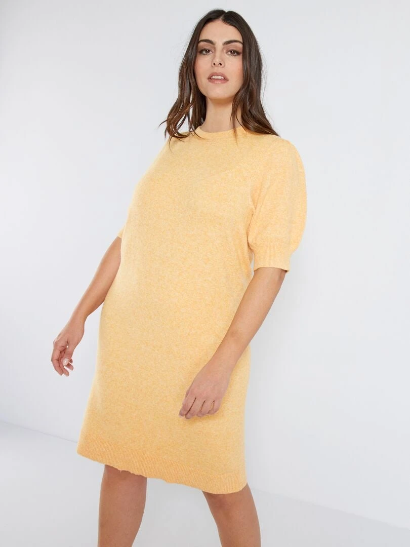 Vestido Tipo Jersey Corto 'Vero Moda Curve' - AMARILLO - Imagen 2