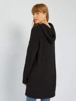 Vestido Tipo Jersey De Canalé Con Capucha - NEGRO -Zalaris Tienda vestido tipo jersey de canale con capucha negro aeq69 1 frb3