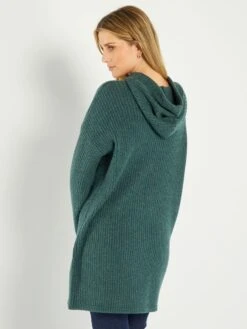 Vestido Tipo Jersey De Canalé Con Capucha - VERDE -Zalaris Tienda vestido tipo jersey de canale con capucha verde aeq69 2 frb4