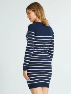 Vestido Tipo Jersey De Lactancia - AZUL -Zalaris Tienda vestido tipo jersey de lactancia azul ajt46 2 frb4