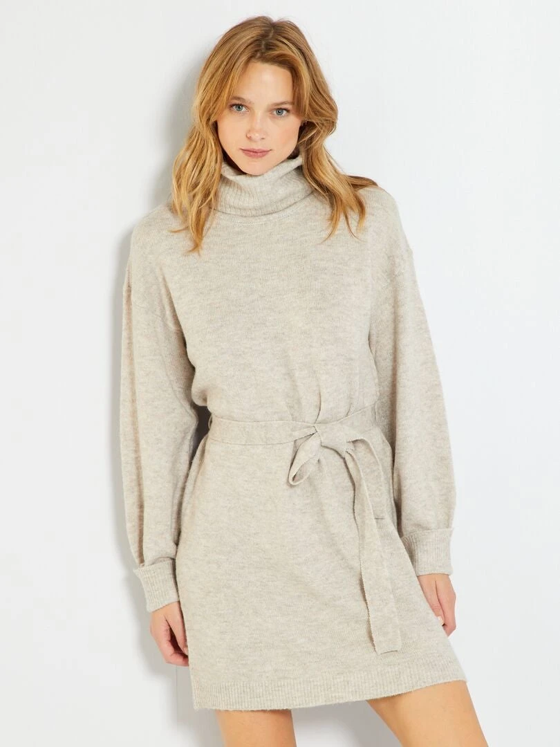 Vestido Tipo Jersey Entallado 'JDY' - Gris Chiné - Imagen 2