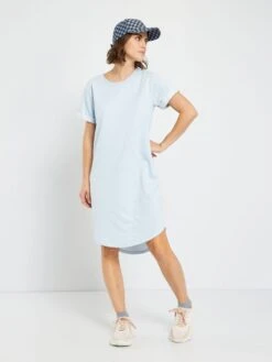 Vestido Tipo Sudadera De Punto 'JDY' - Azul