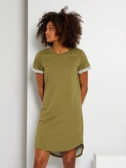 Vestido Tipo Sudadera De Punto 'JDY' - KAKI -Zalaris Tienda vestido tipo sudadera de punto jdy kaki zq404 4 frb3