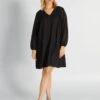 Vestido Vaporoso 'Only Carmakoma' - NEGRO 1 2 Vestido Vaporoso 'Only Carmakoma' - NEGRO 1 -Zalaris Tienda vestido vaporoso only carmakoma negro 1 aud32 1 frb1