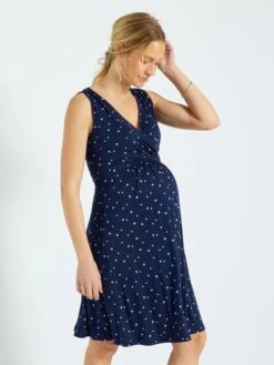 Vestido Vaporoso Premamá - AZUL