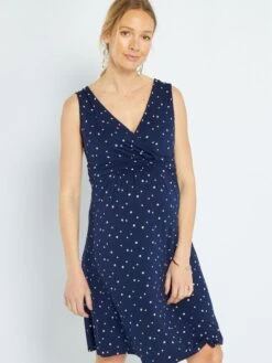 Vestido Vaporoso Premamá - AZUL 9 Vestido Vaporoso Premamá - AZUL -Zalaris Tienda vestido vaporoso premama azul zr549 5 frb4