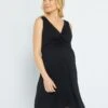 Vestido Vaporoso Premamá - Negro -Zalaris Tienda vestido vaporoso premama negro zr549 3 frb1