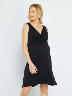 Vestido Vaporoso Premamá - Negro