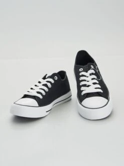 Zapatillas De Tela 'Mickey Mouse' - NEGRO -Zalaris Tienda zapatillas de tela mickey mouse negro alb72 1 frb4